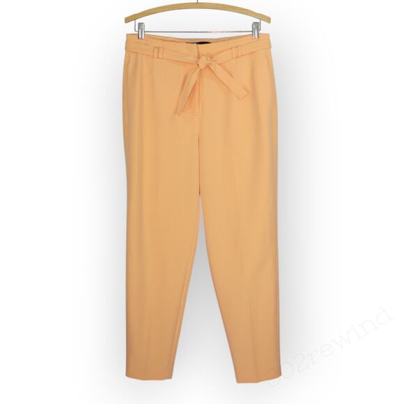 Sz 8 WHBM Fluid PantSuit Blazer + Belted Tapered Ankle Pant RayofLight - Picture 13 of 14